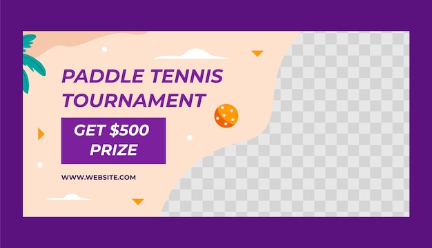 Vecteur gratuit projet de modèle de tennis à pagaie