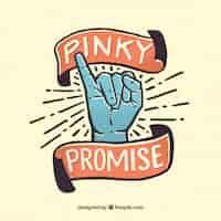 Vecteur gratuit promesse pinky dans un style dessiné à la main