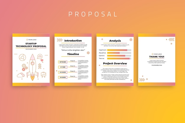 Proposition De Démarrage De La Technologie De Gradient Doodle