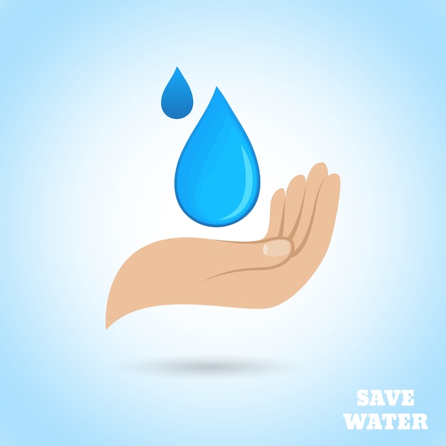Protège l&#39;eau des mains