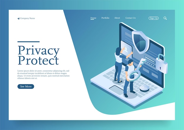 Protéger les données et la confidentialité concept de sécurité et de protection des données confidentielles avec caractère