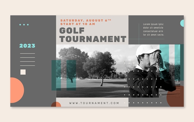 Publication facebook du club de golf design plat