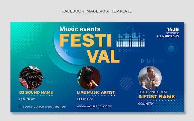 Publication Facebook Du Festival De Musique En Demi-teinte Dégradé