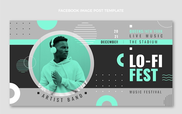 Publication Facebook Du Festival De Musique Minimal Design Plat