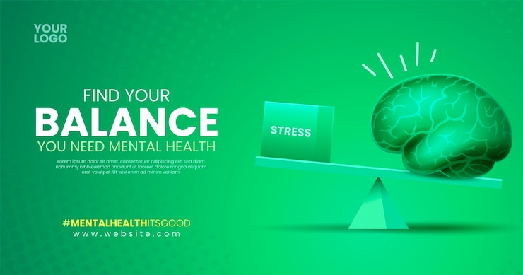 Vecteur gratuit publication facebook sur la santé mentale post-mentale sur la santé mentale en gradient dégradé
