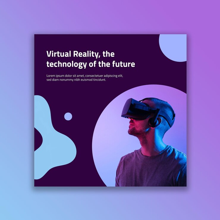 Vecteur gratuit publication facebook de la technologie futuriste abstraite