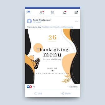 Publication facebook de thanksgiving