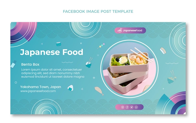 Publication sur les réseaux sociaux de cuisine japonaise dessinée à la main