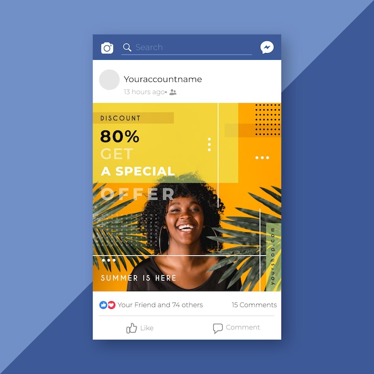 Vecteur gratuit une publication de vente de mode sur facebook