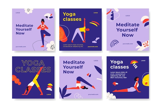 Publications instagram sur le yoga