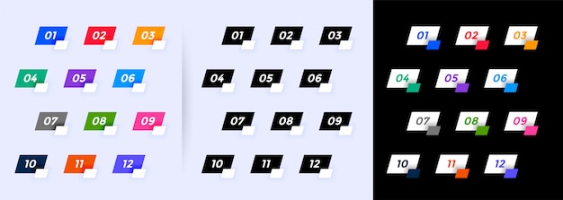 La Puce De Style Géométrique Indique Les Numéros De Un à Douze