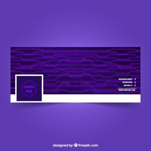 Vecteur gratuit purple facebook cover