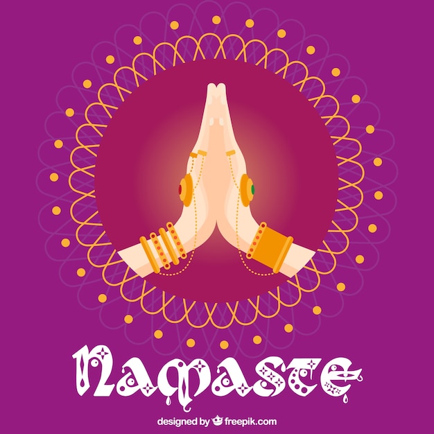 Vecteur gratuit purple namaste background