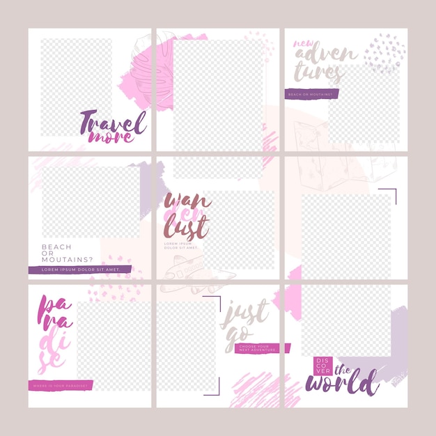 Puzzle Instagram Girly Pour Voyager