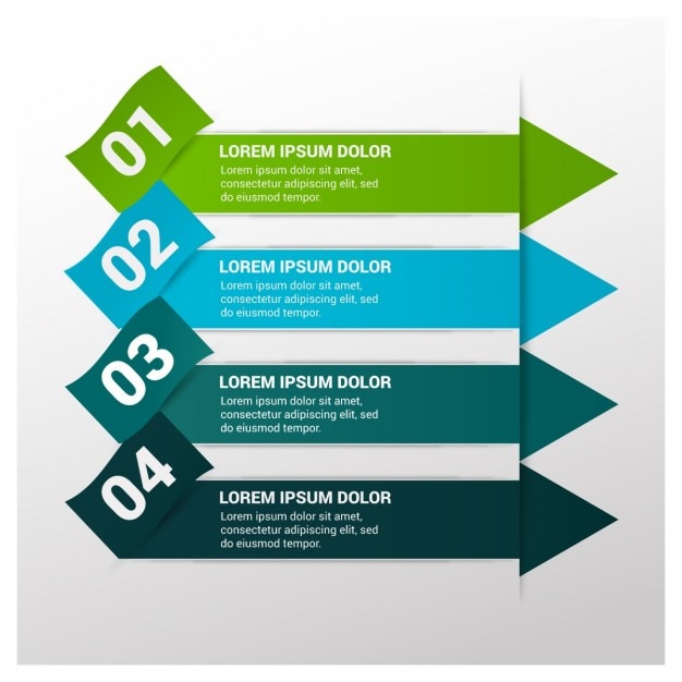 Vecteur gratuit quatre étapes de modèle infographique