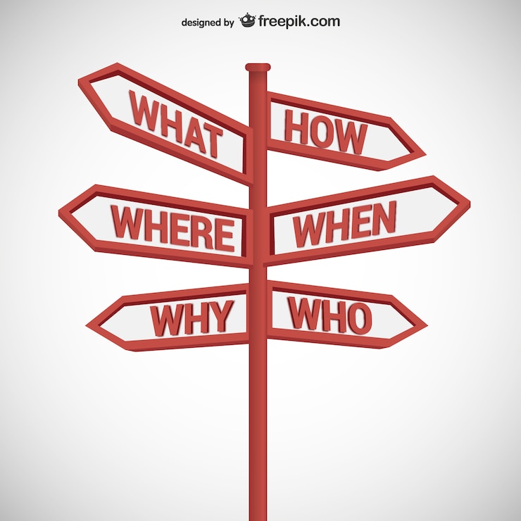 Vecteur gratuit questions signalisation