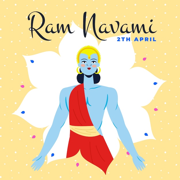 Ram Navami Dessiné à La Main