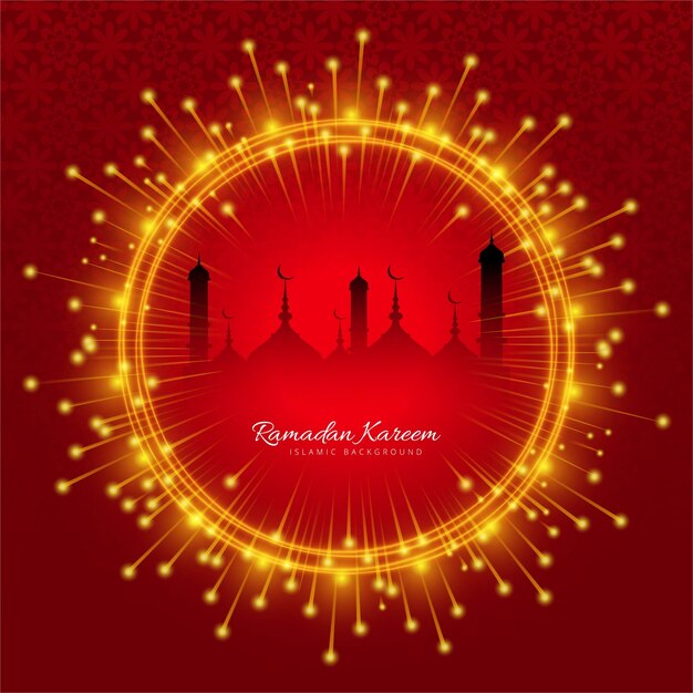 Ramadam kareem fond rouge