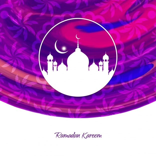 Vecteur gratuit ramadan conception kareem de fond violet