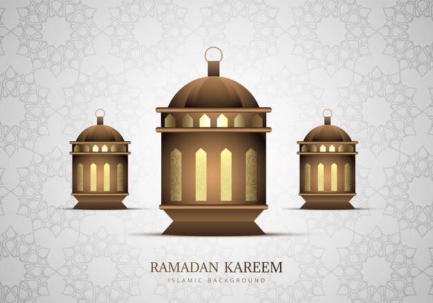 Ramadan kareem beau fond de lampe