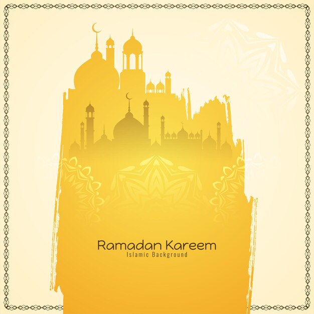 Ramadan Kareem Festival Islamique Traditionnel Salutation Vecteur De Conception De Fond