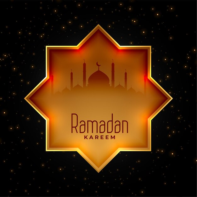 Ramadan Kareem Fond Doré Décoratif Islamique