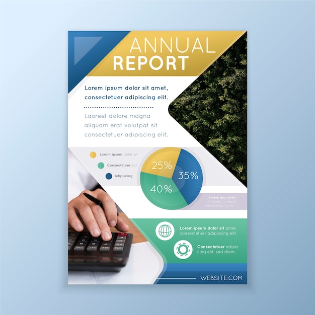 Rapport Annuel Abstrait Avec Modèle D'image