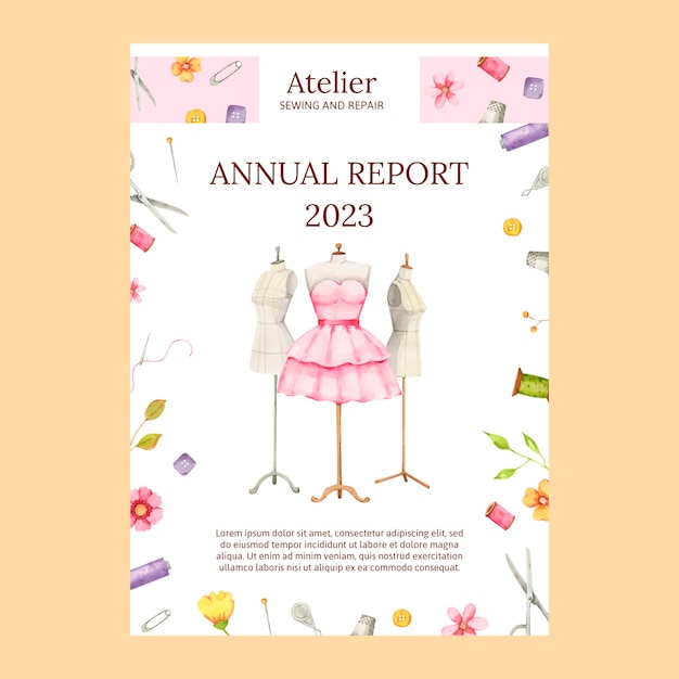 Rapport annuel de l'atelier de mode aquarelle