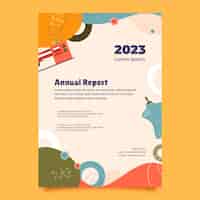 Vecteur gratuit rapport annuel du pack d'affaires design plat dessiné à la main