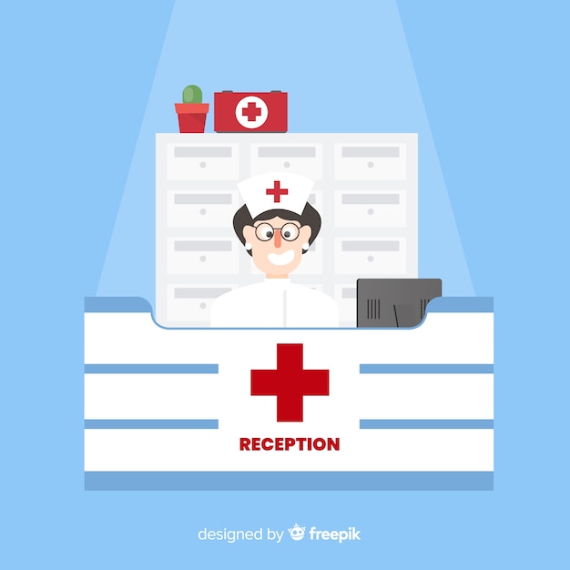 Réception Hospitalière Avec Design Plat