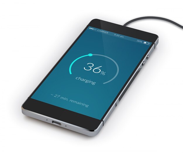 Recharge de smartphone réaliste