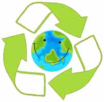 Vecteur gratuit recycler la terre verte