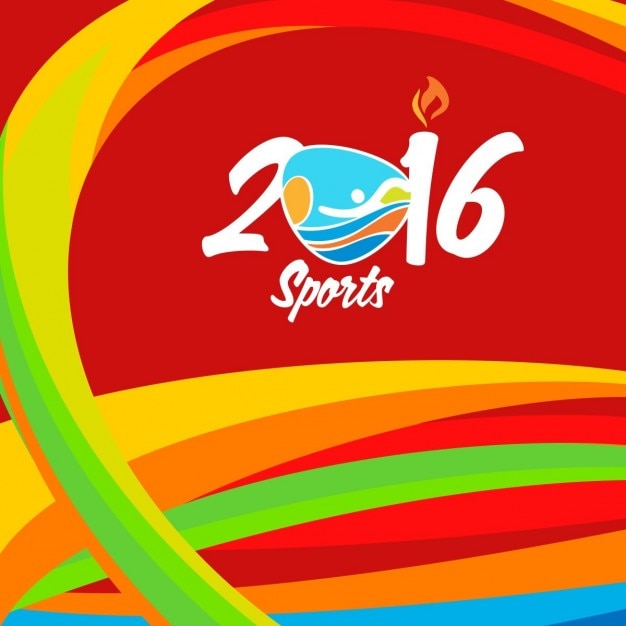 Vecteur gratuit red wavy rio sport brazil couleurs de fond