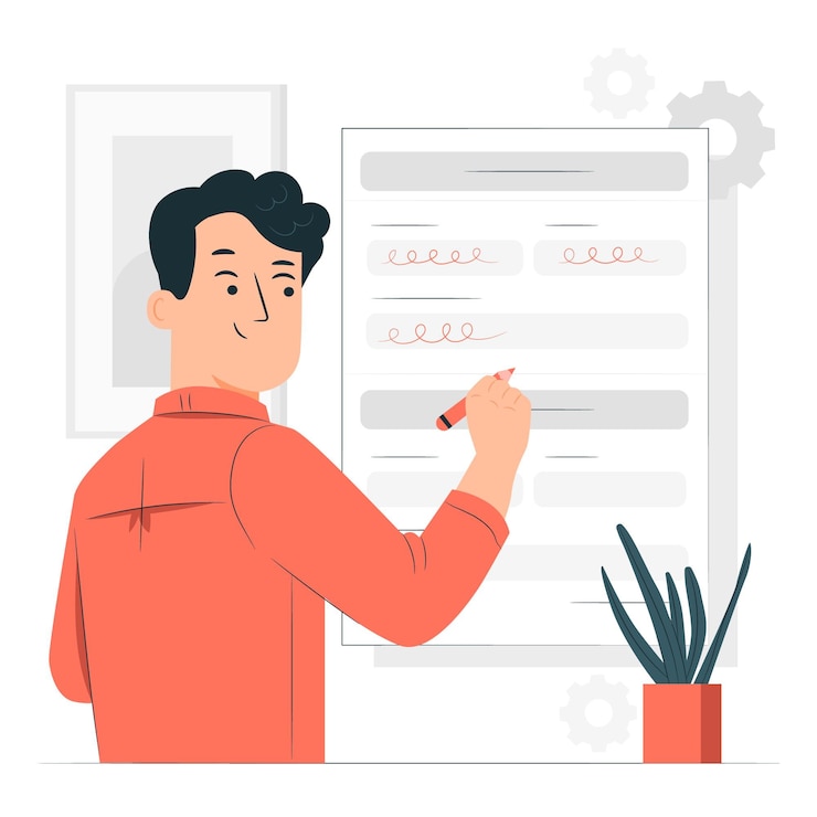 Vecteur gratuit remplissez l'illustration du concept