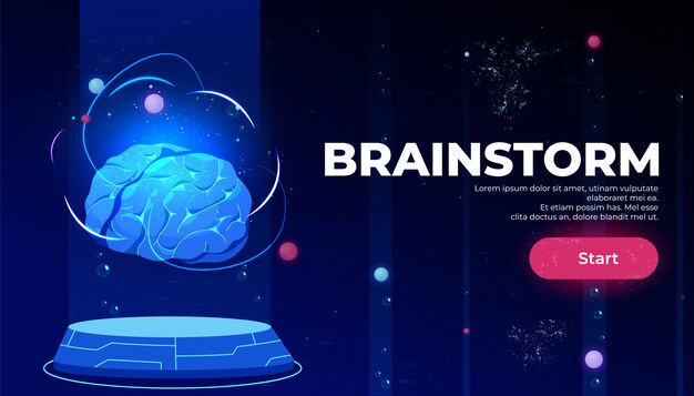 Remue-méninges sur la page d'atterrissage, intelligence artificielle