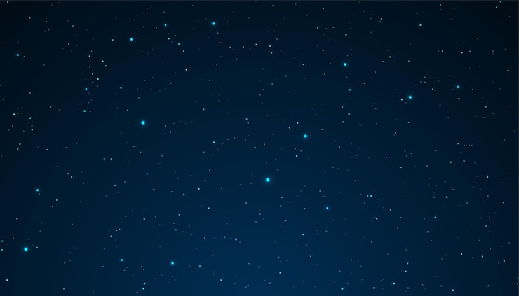 Vecteur gratuit résolvez le mystère et la magie de l'univers avec la bannière de la vue du ciel nocturne