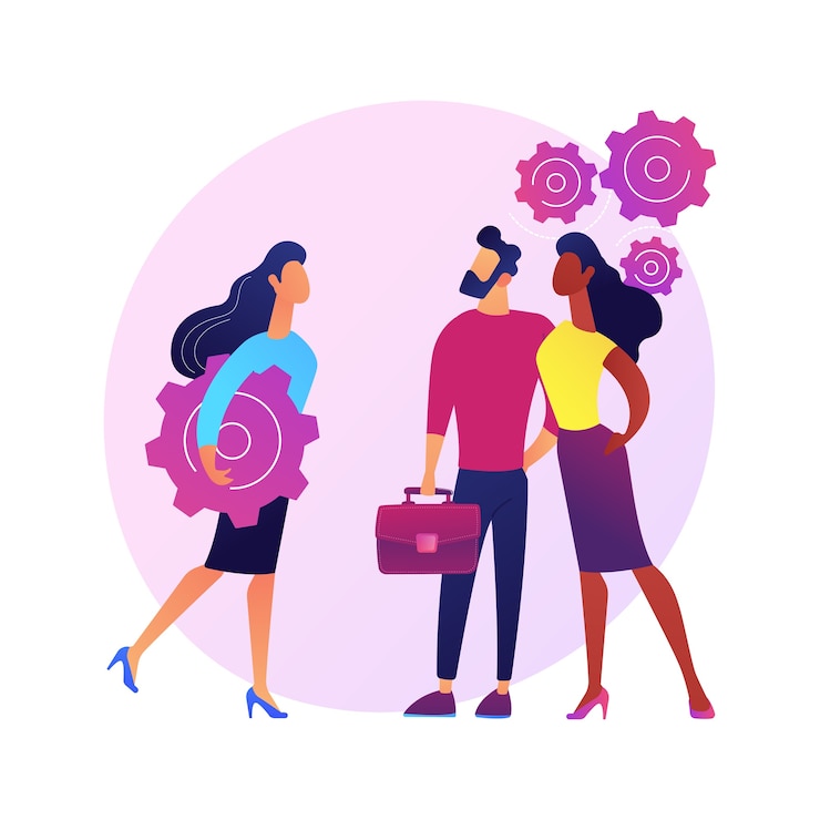Vecteur gratuit ressources humaines, gestion des talents. choix du personnel, recrutement du personnel, agence de placement. des responsables rh professionnels sélectionnant les nouvelles recrues.
