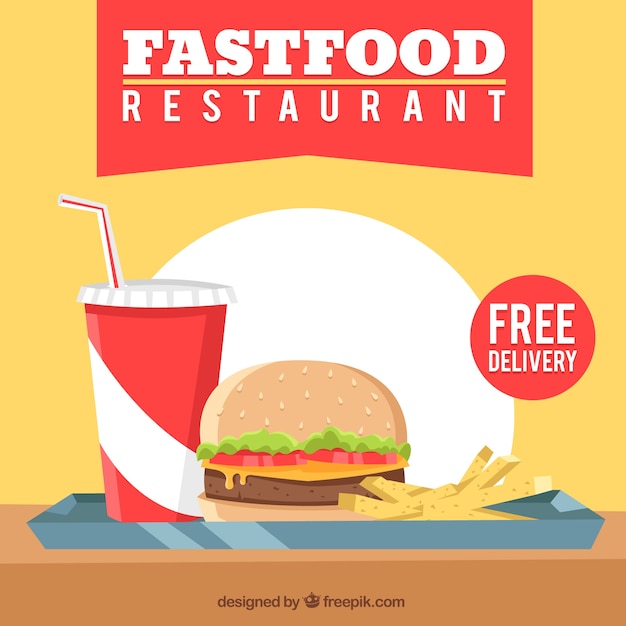 Vecteur gratuit restaurant restauration rapide