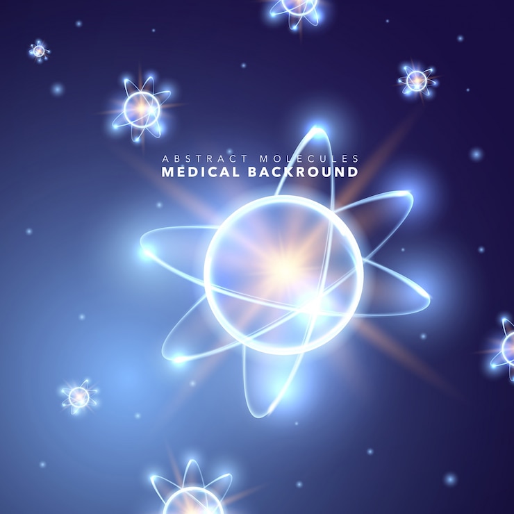 Vecteur gratuit résumé bright neon atomic background