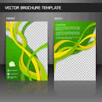 Vecteur gratuit résumé brochure avec des formes vertes et jaunes