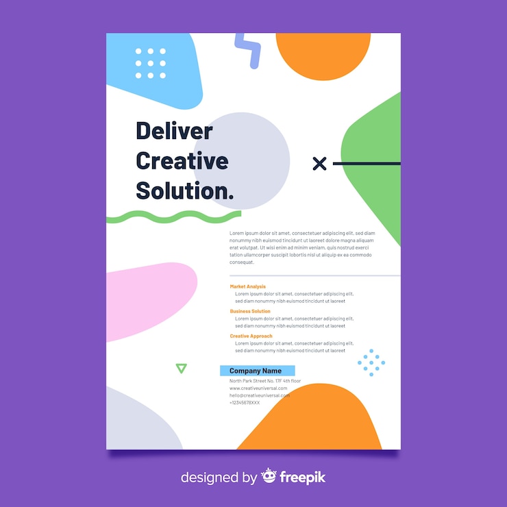 Vecteur gratuit résumé de flyer business template