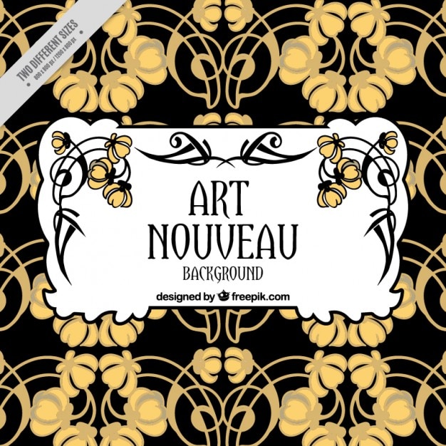 Résumé De Fond Floral En Style Art Nouveau