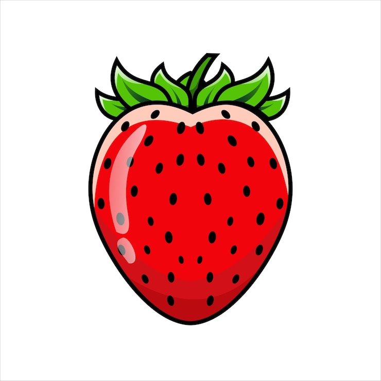 Vecteur gratuit résumé d'illustration de conception de fruits fraise