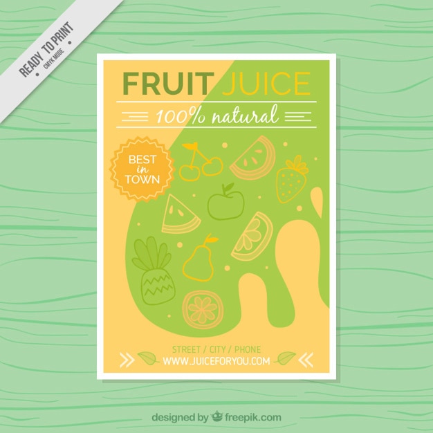 Résumé Des Jus De Fruits Dépliant