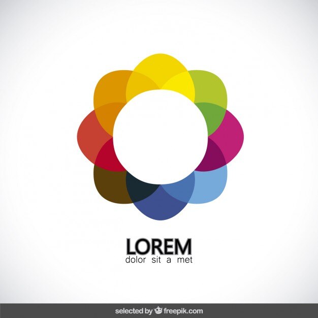 Vecteur gratuit résumé logo de fleur