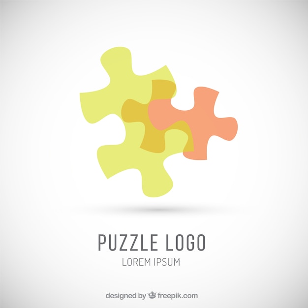 Vecteur gratuit résumé logo de puzzle