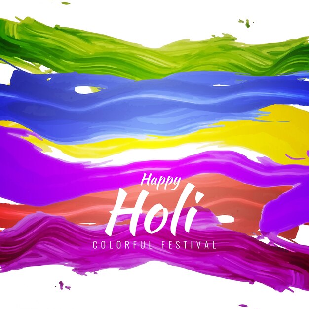 Résumé moderne heureux Holi fond coloré