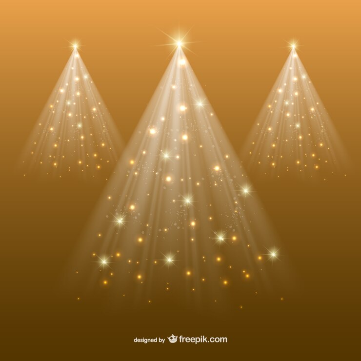 Vecteur gratuit résumé d&#39;or arbre de noël