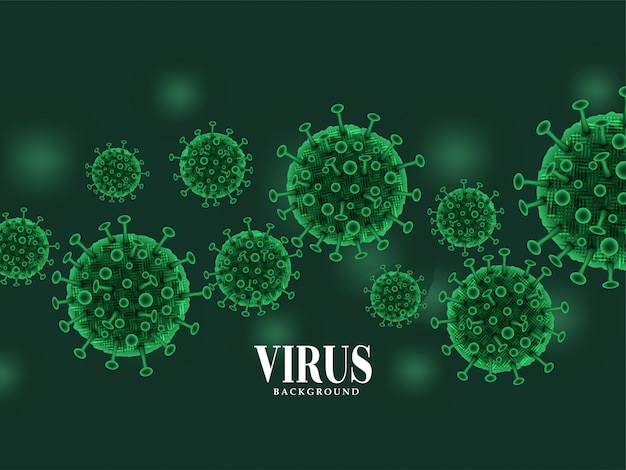 Vecteur gratuit résumé virus infection fond vert