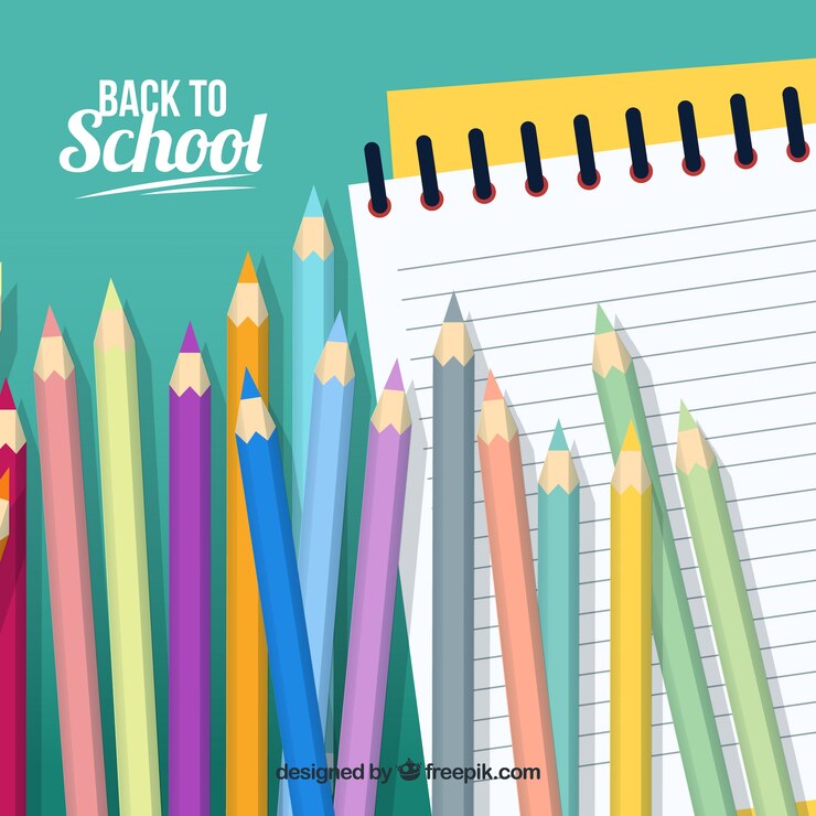 Vecteur gratuit retour à l&#39;arrière-plan de l&#39;école avec des outils